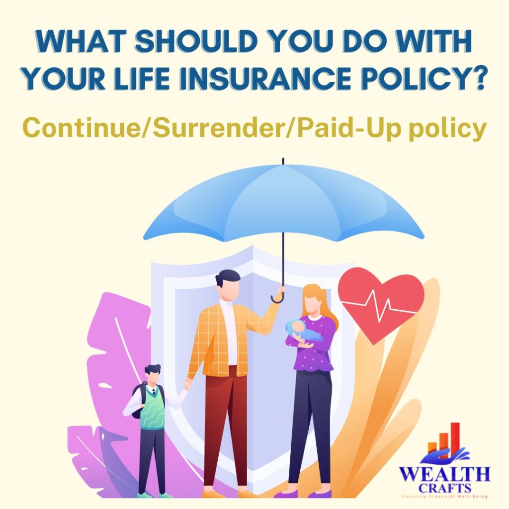 What should you do with your life insurance policy - 3 options to choose from: Continue/Surrender/Paid-Up policy